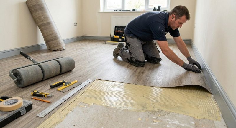 Sheet Flooring Installation in Stow, OH